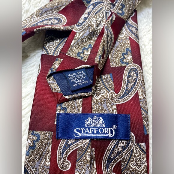 Stafford 100% Silk Ties- Lot‎ of 2 - Picture 4 of 4